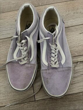 Vans Lavender and White Old Skool Sneakers